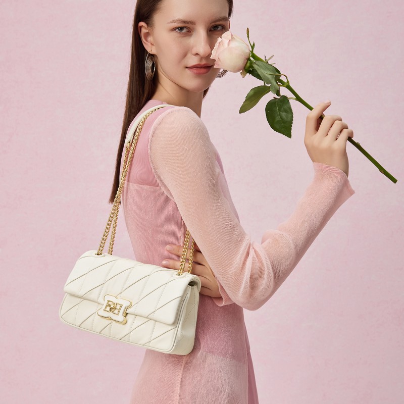 Women's chain bag rhombic leather one shoulder underarm bag