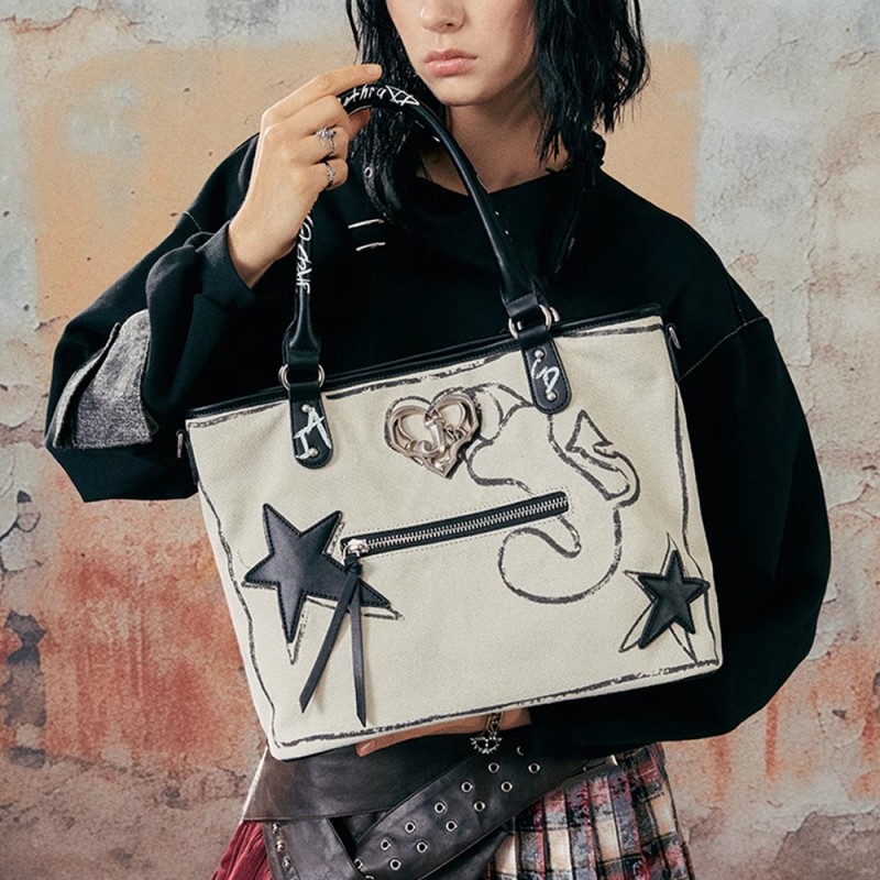 Tote Bag Women's shoulder bag graffiti canvas bag