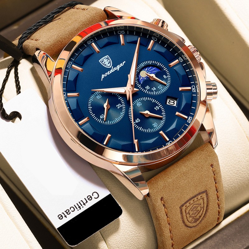 New waterproof men's watch, fashionable, casual, trendy and with a luminous function. It's a men's wristwatch